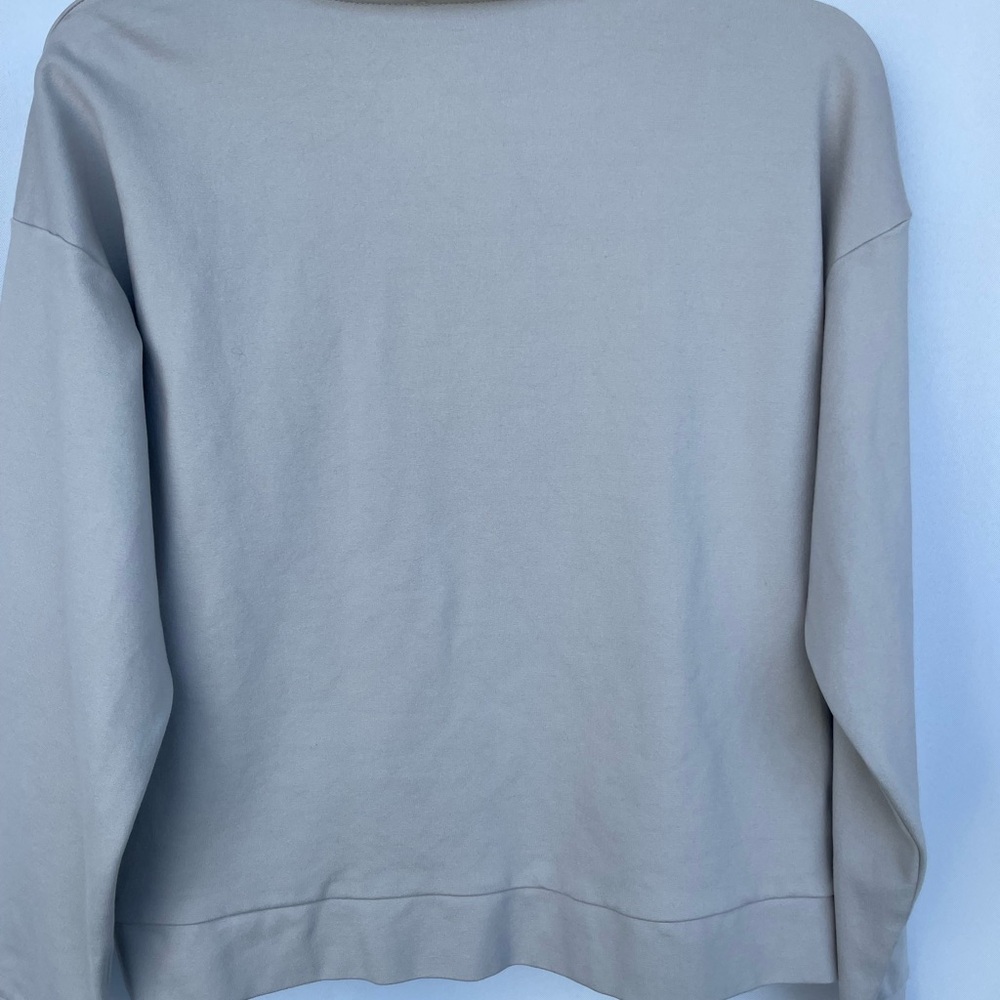 Mango Light Gray Zip Pullover - image 4